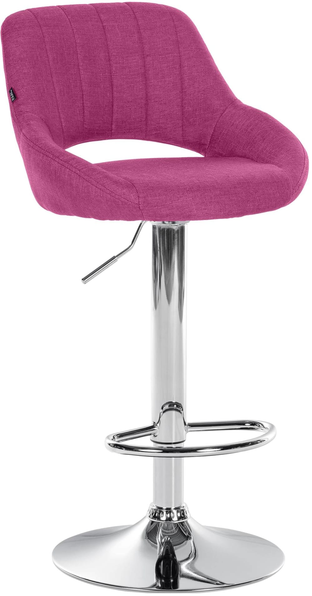 Tabouret de bar en tissu ajustable pivotant stoff violet