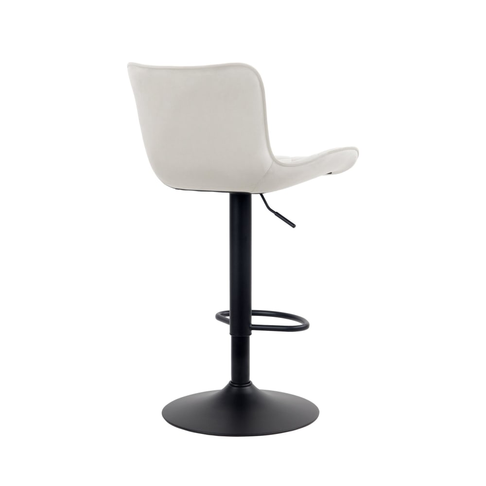 Set di 2 sgabelli da bar regolabili in Velluto Colore crema - CLP