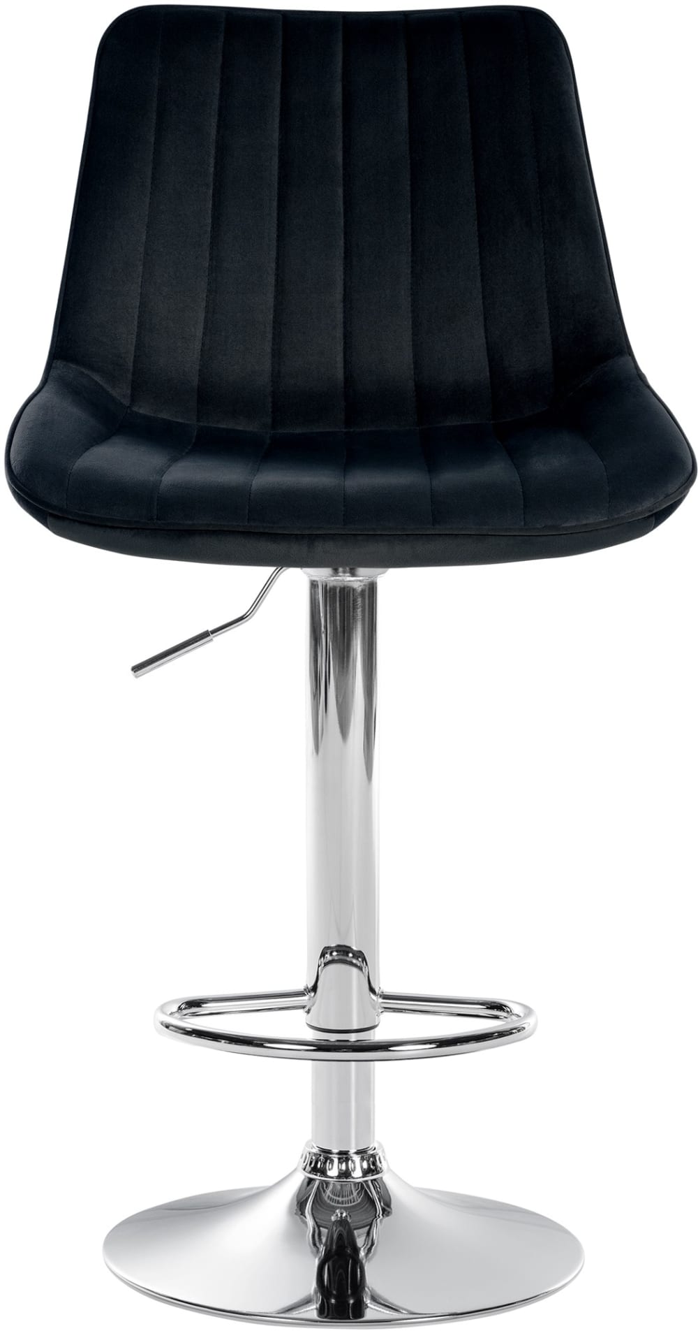 Tabouret de bar velours ajustable pivotant velours Noir