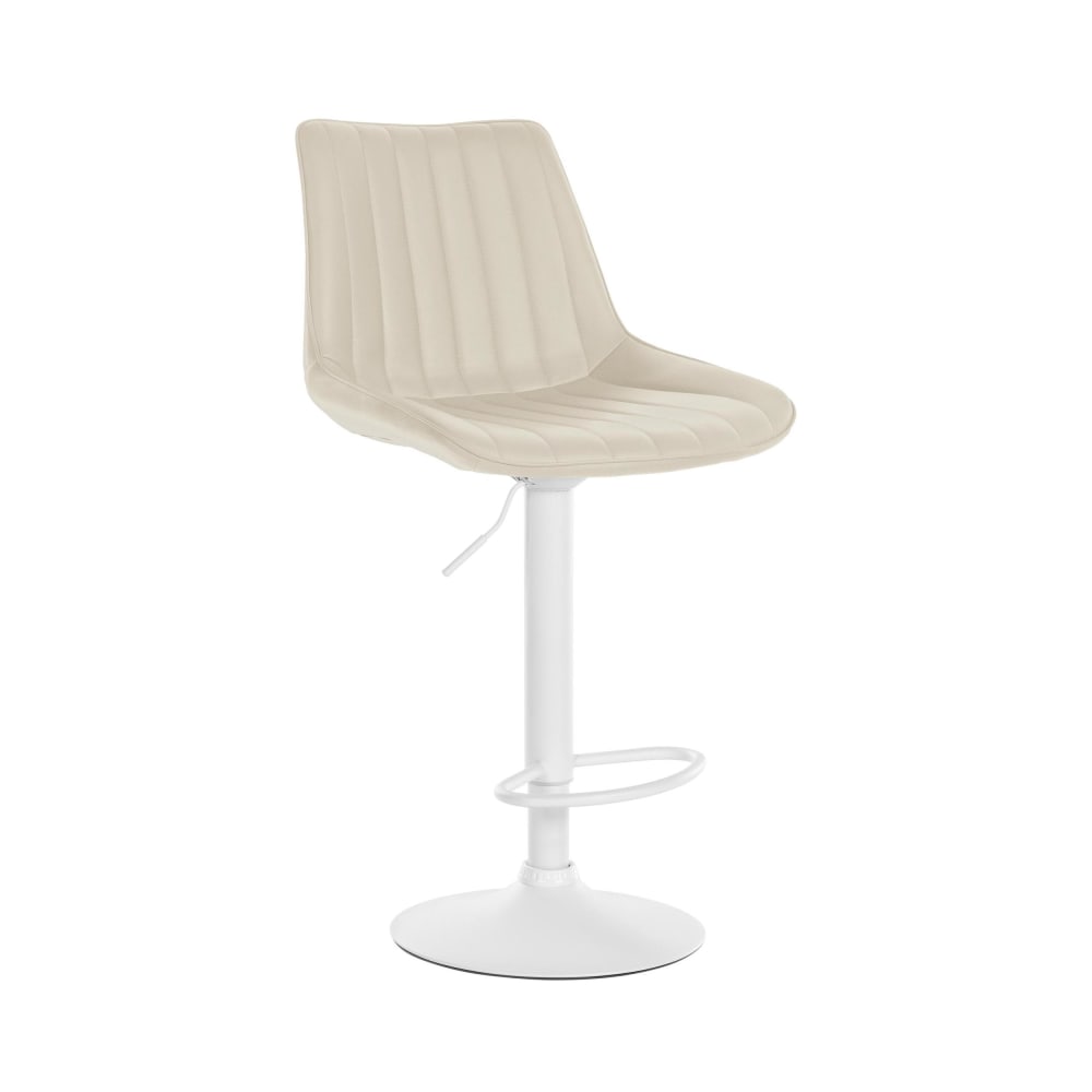 CLP Barhocker Kunstleder höhenverstellbar Kunstleder creme style modern Beige Pvc - Polyvinlychlorid