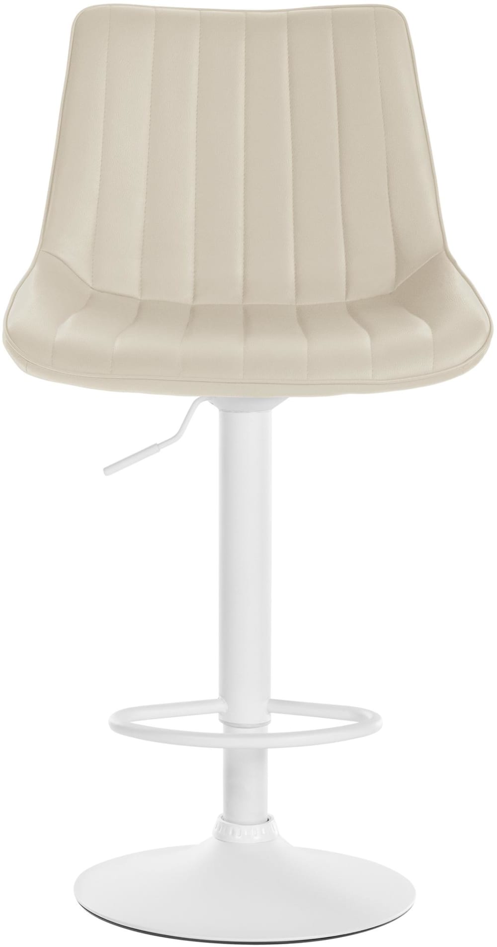 Tabouret de bar Pivotant en pvc et synthetique Crème