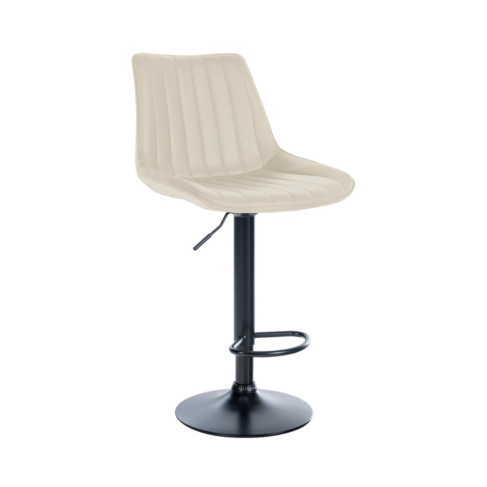 CLP Barhocker Kunstleder höhenverstellbar Kunstleder creme style modern Beige Pvc - Polyvinlychlorid