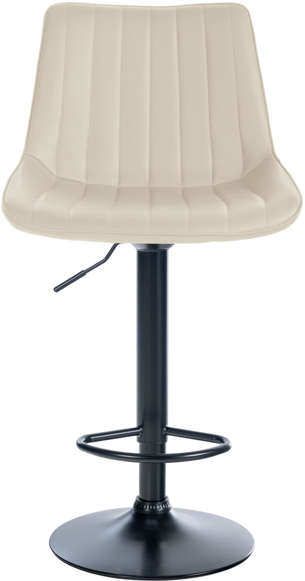 Tabouret de bar Pivotant en pvc et synthetique Crème - Maisons du Monde