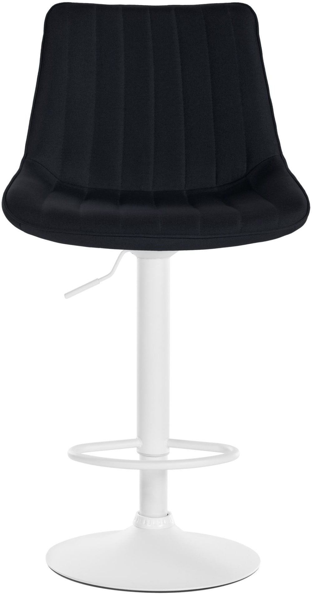 Barhocker Stoff höhenverstellbar drehbar Stoff schwarz - Maisons