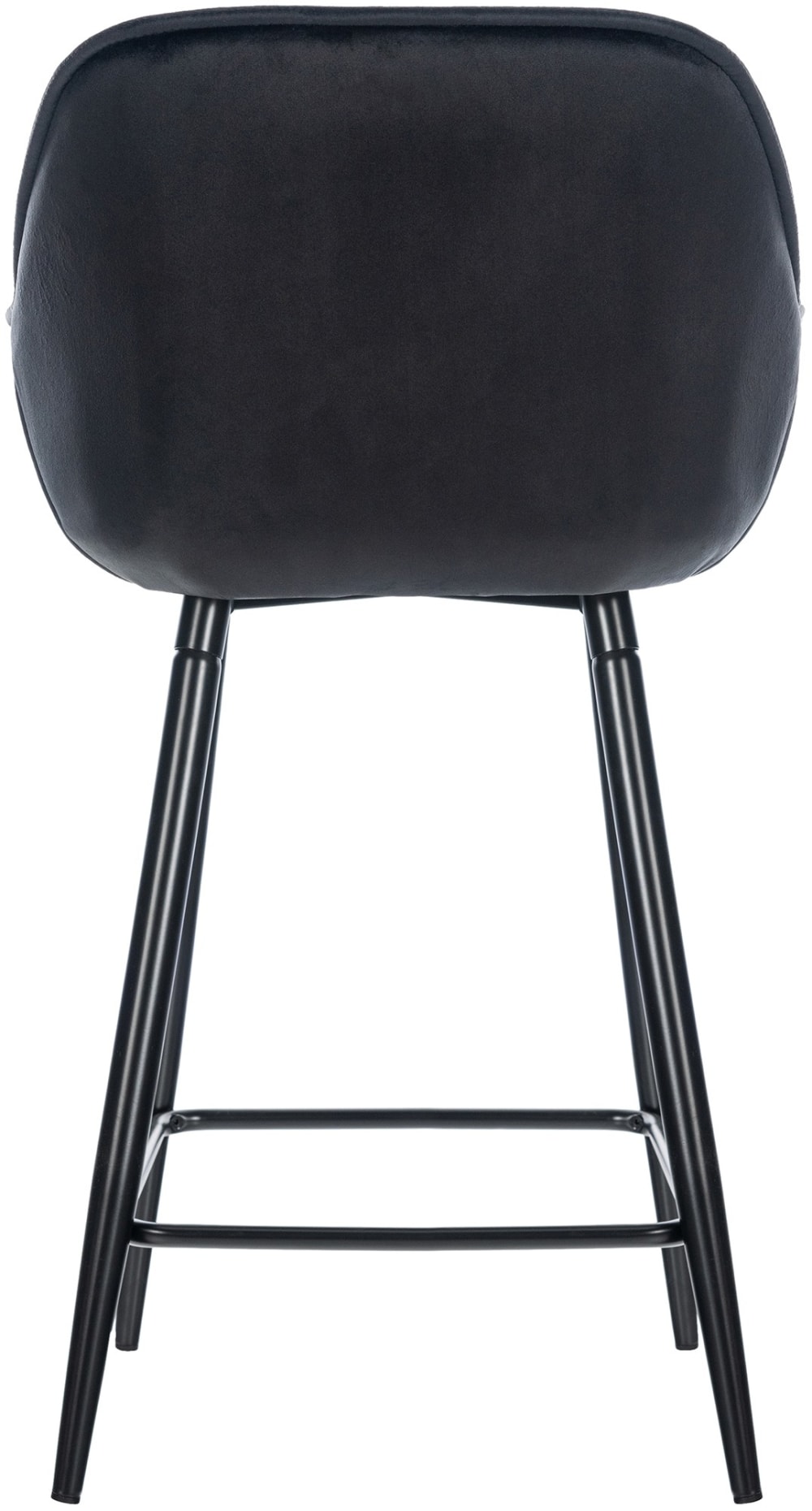 Set di 2 sgabelli da bar in velluto colore nero - CLP