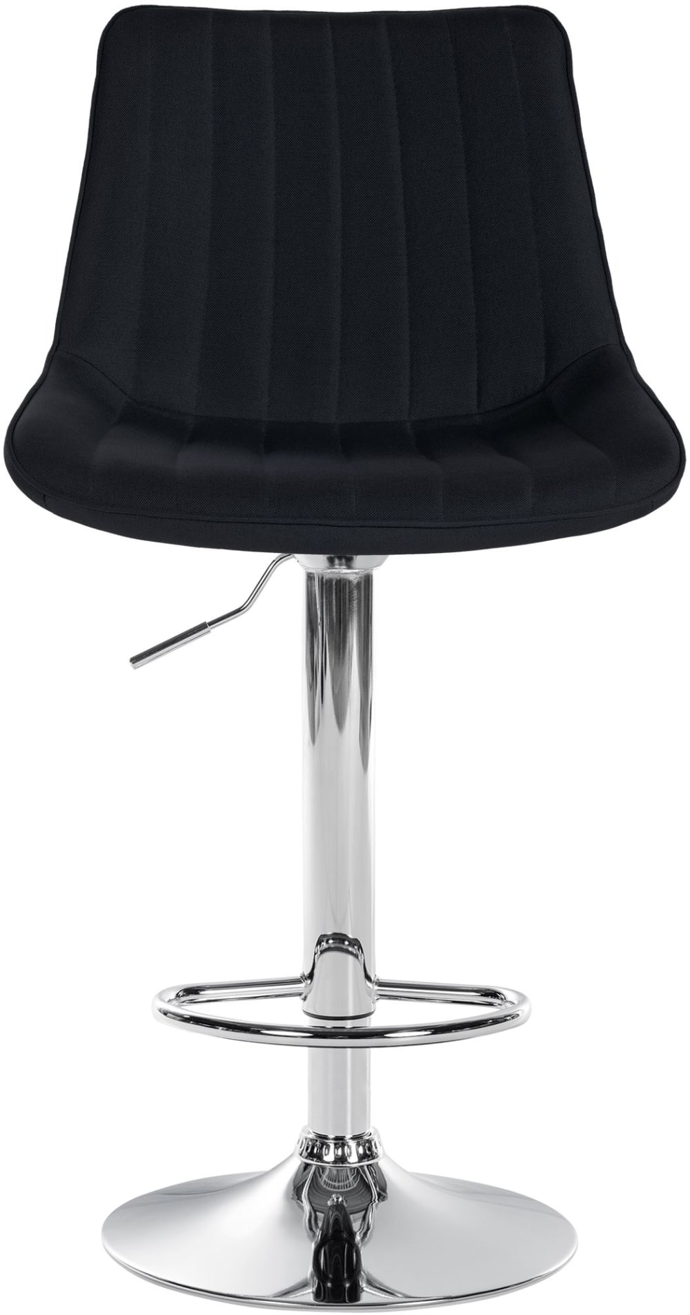 Tabouret de bar en tissu ajustable pivotant tissu Noir - Maisons du Monde