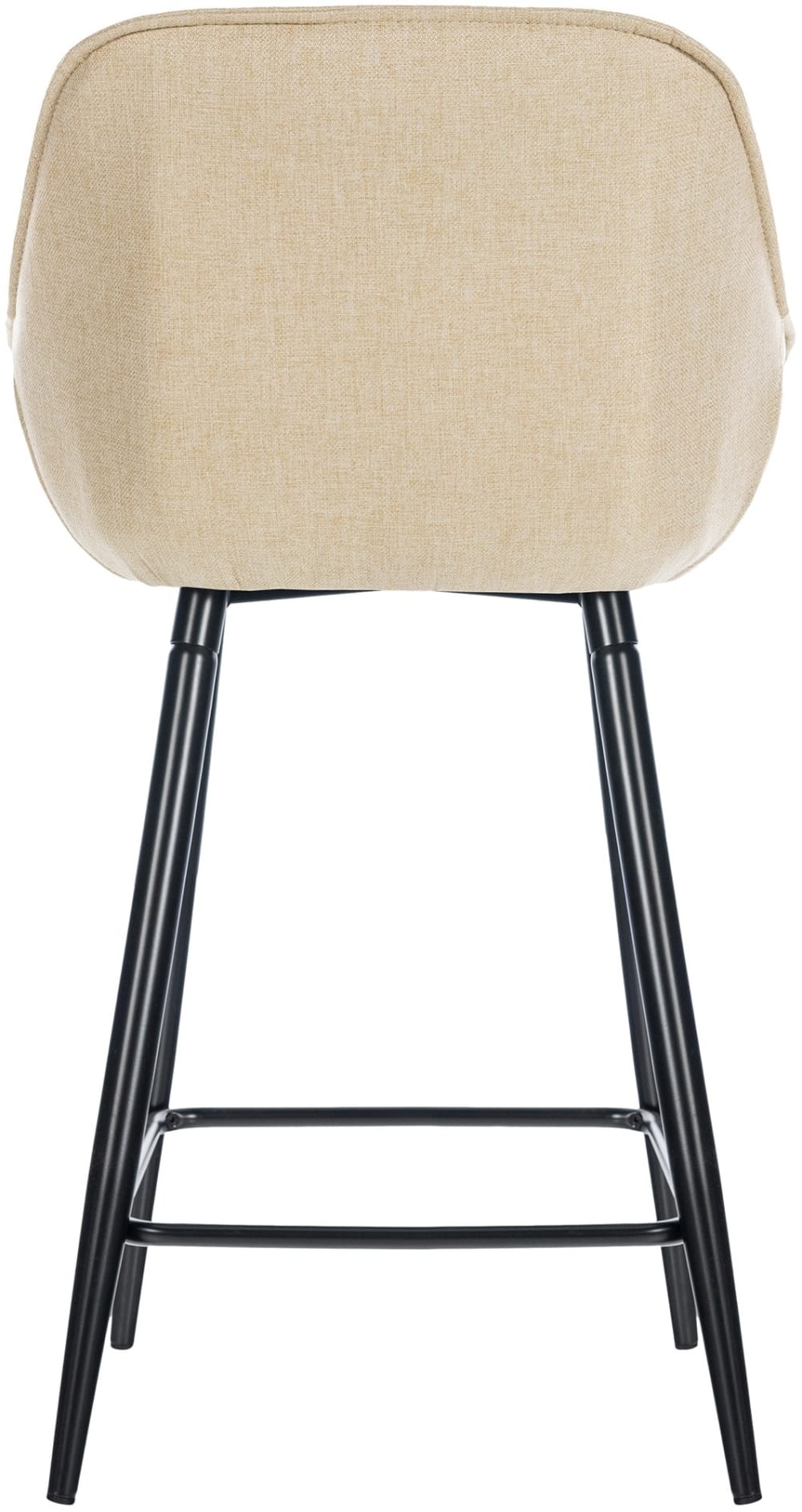 Set di 2 sgabelli da bar in tessuto colore crema - CLP