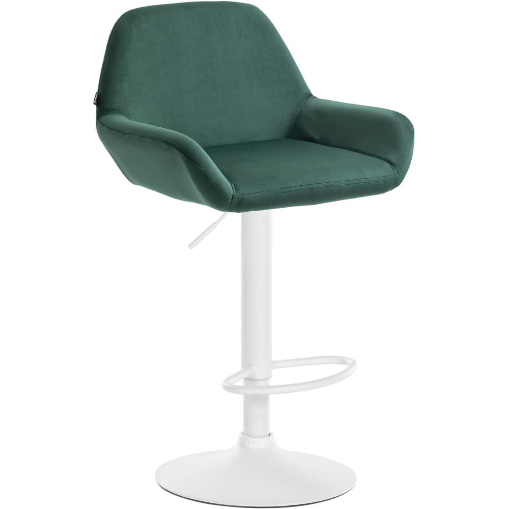 Tabouret de bar velours ajustable pivotant samt vert foncé - Maisons du Monde
