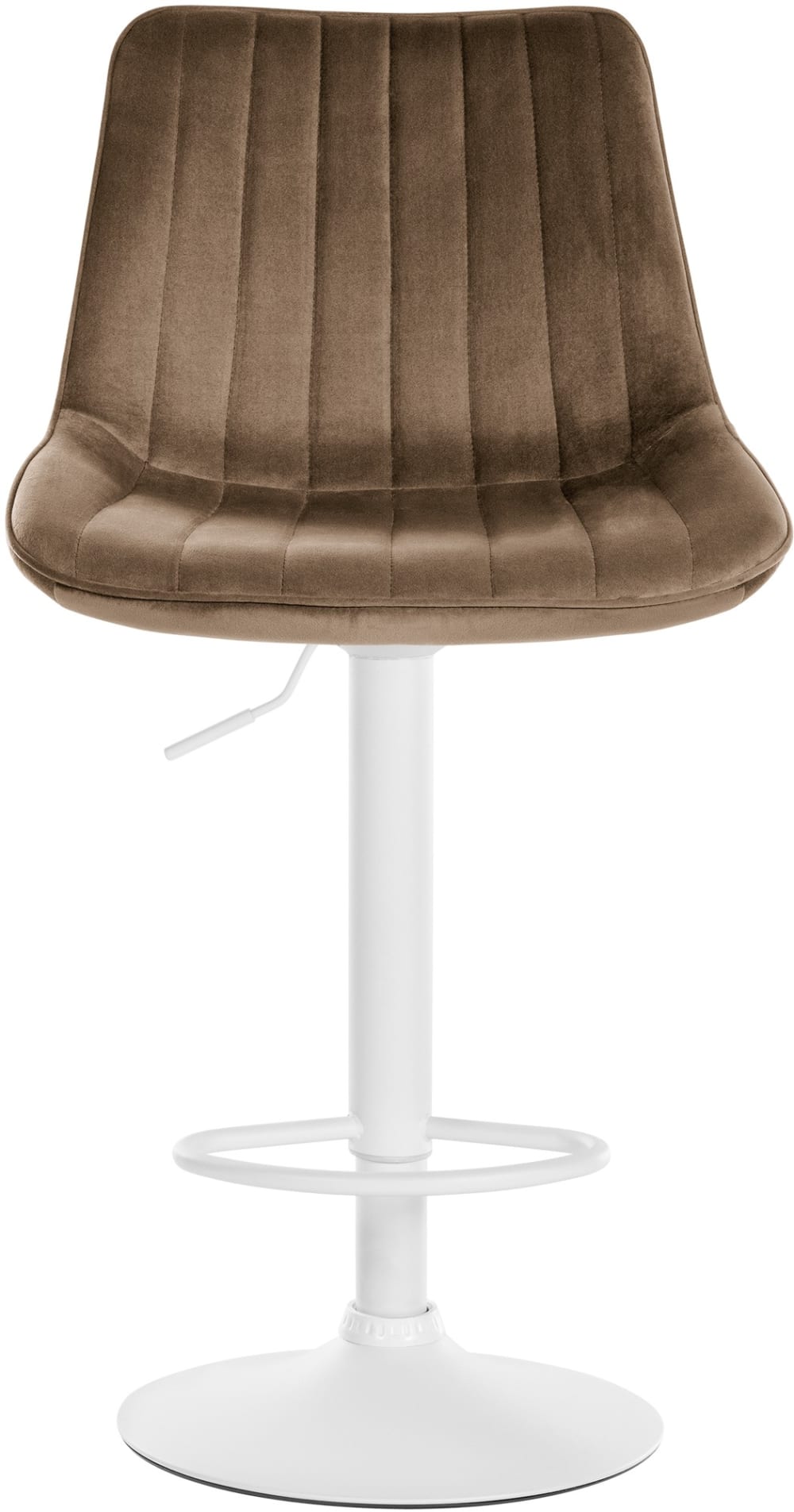 Tabouret de bar velours ajustable pivotant velours Marron