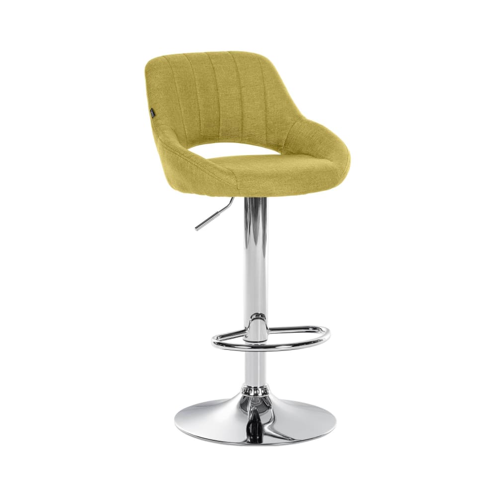 Tabouret de bar en tissu ajustable pivotant tissu Vert