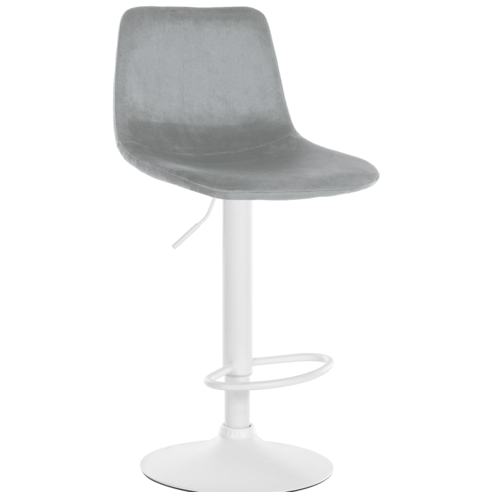 Sgabello da bar regolabile in Velluto Colore grigio - Modello Contemporaneo - Velluto