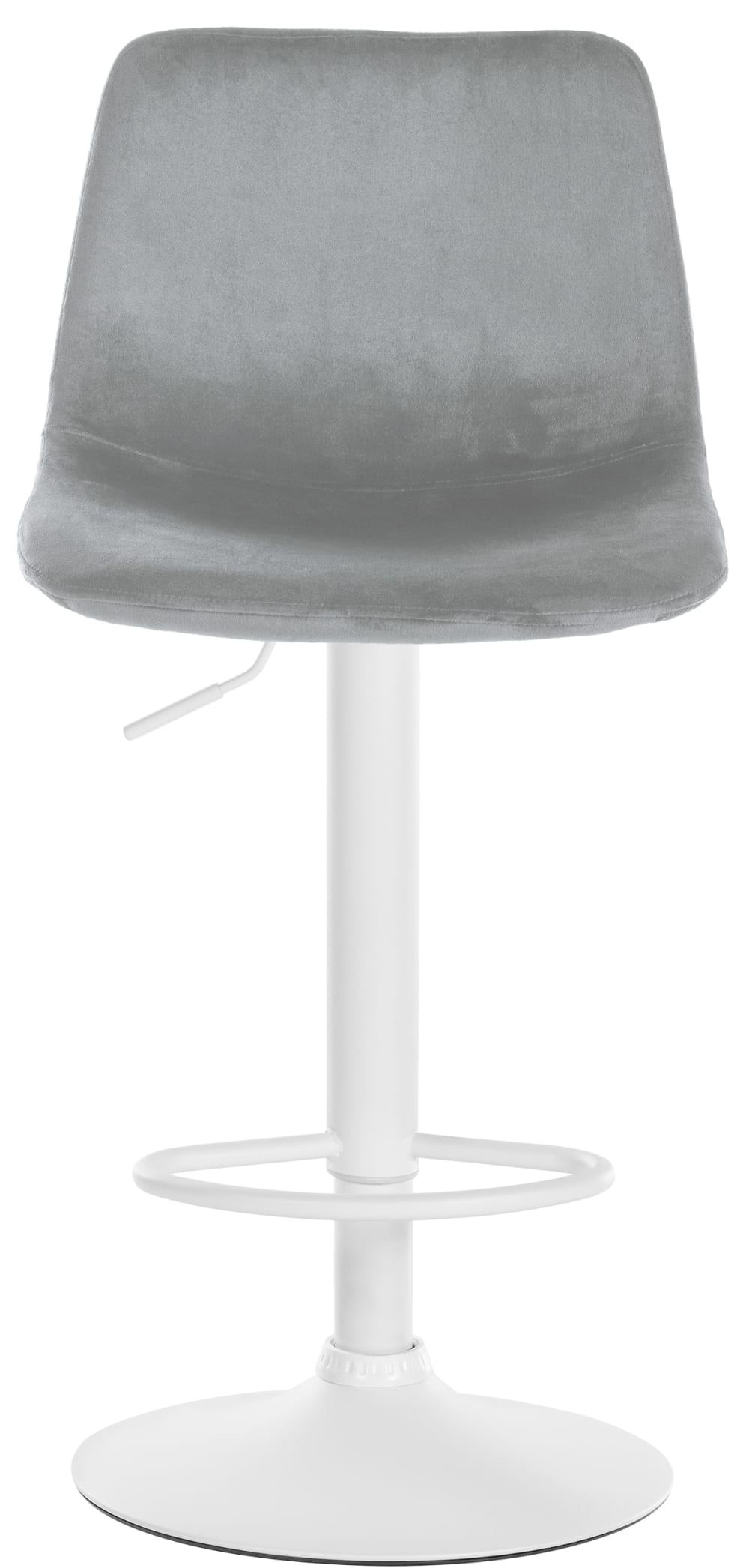 Sgabello da bar regolabile in Velluto Colore grigio - CLP
