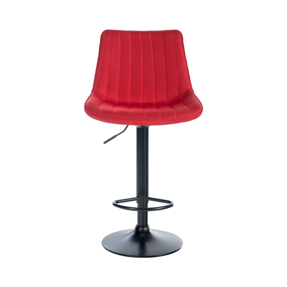 Sgabello da bar regolabile in Tessuto Colore rosso - CLP