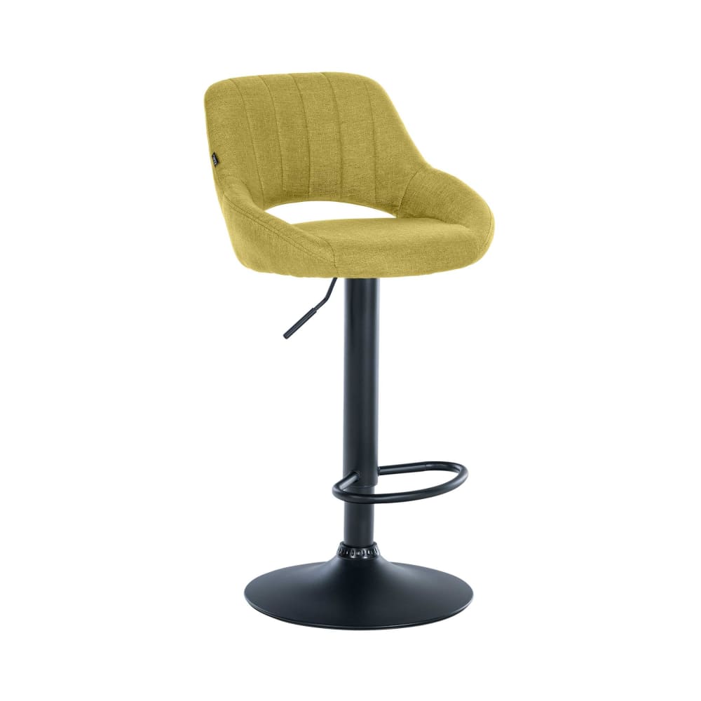 Tabouret de bar en tissu ajustable pivotant tissu Vert