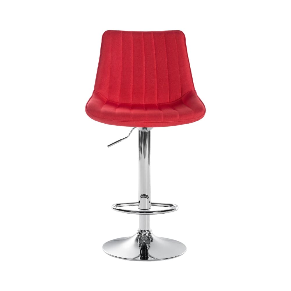 Barhocker Stoff höhenverstellbar drehbar Stoff rot - Maisons Du