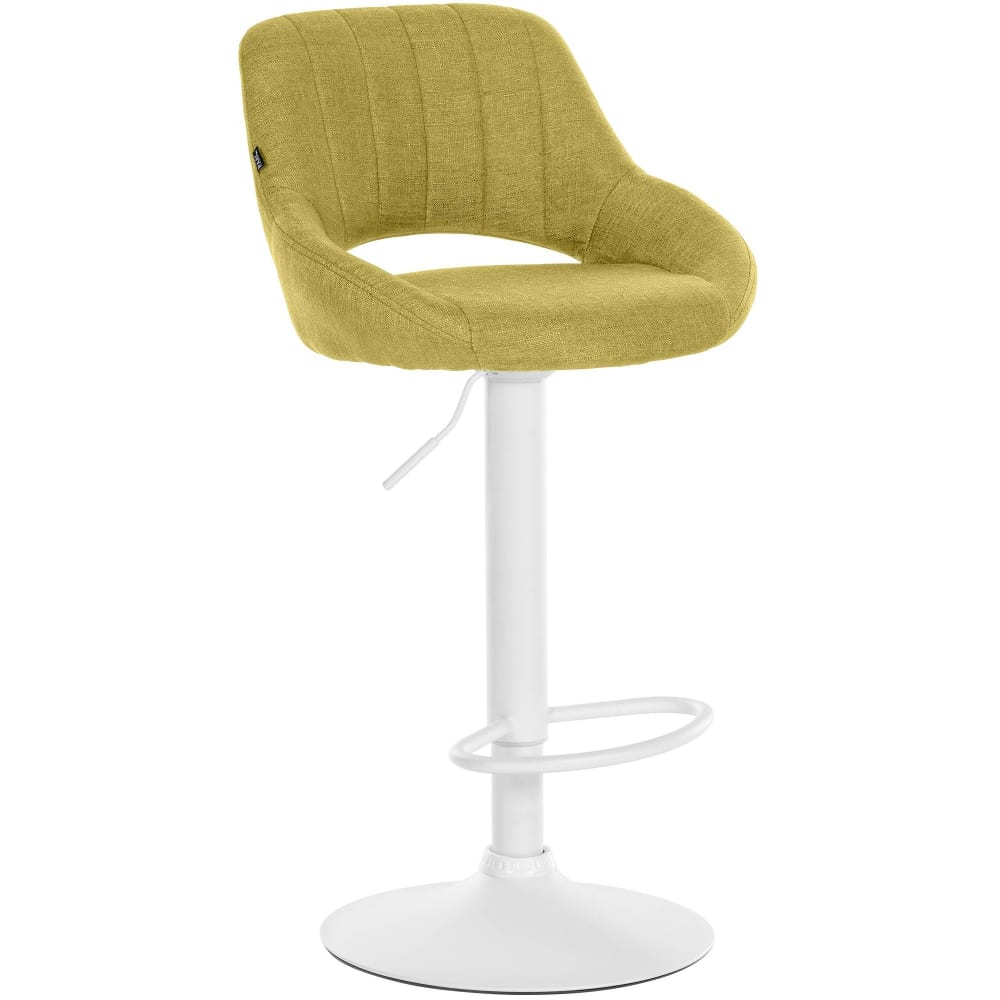 Tabouret de bar en tissu ajustable pivotant stoff vert - Maisons du Monde