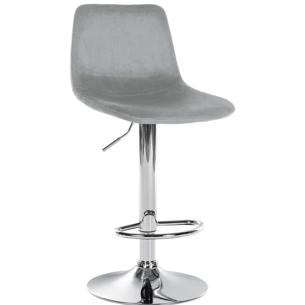 Sgabello da bar regolabile in Velluto Colore grigio - Modello Contemporaneo - Velluto