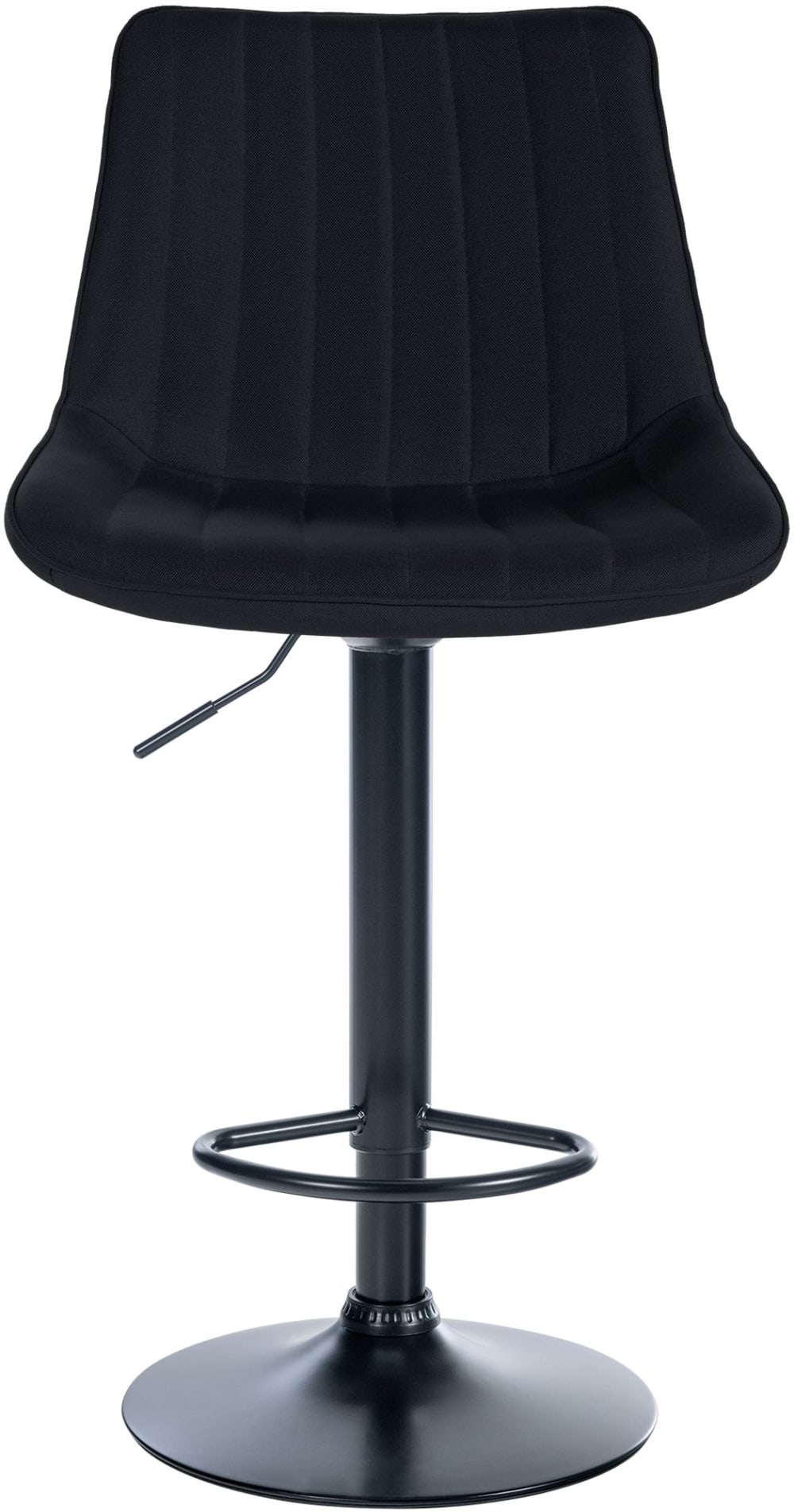 Barhocker Stoff höhenverstellbar drehbar Stoff schwarz - Maisons