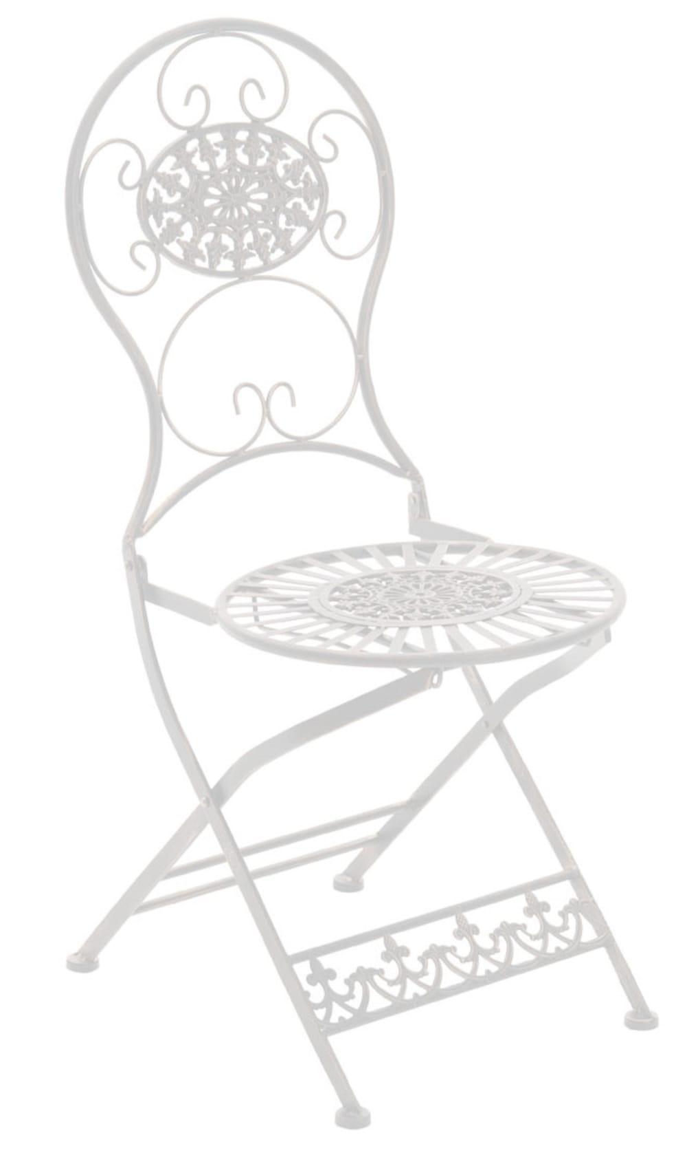 Lot de 2 chaises de jardin pliables en métal Blanc - Maisons du Monde