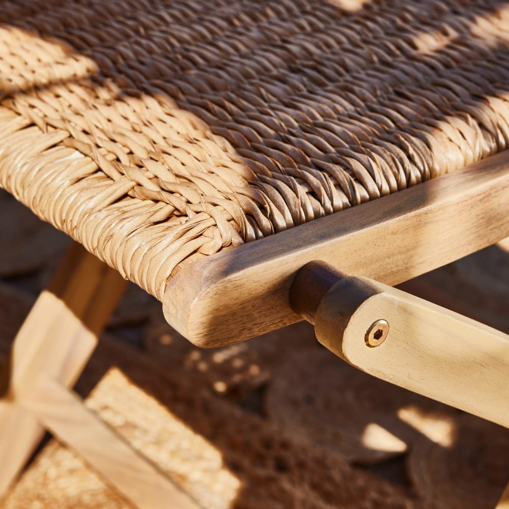 Set balcon table basse 40x40x45cm + 2 chaises rotin synthétique