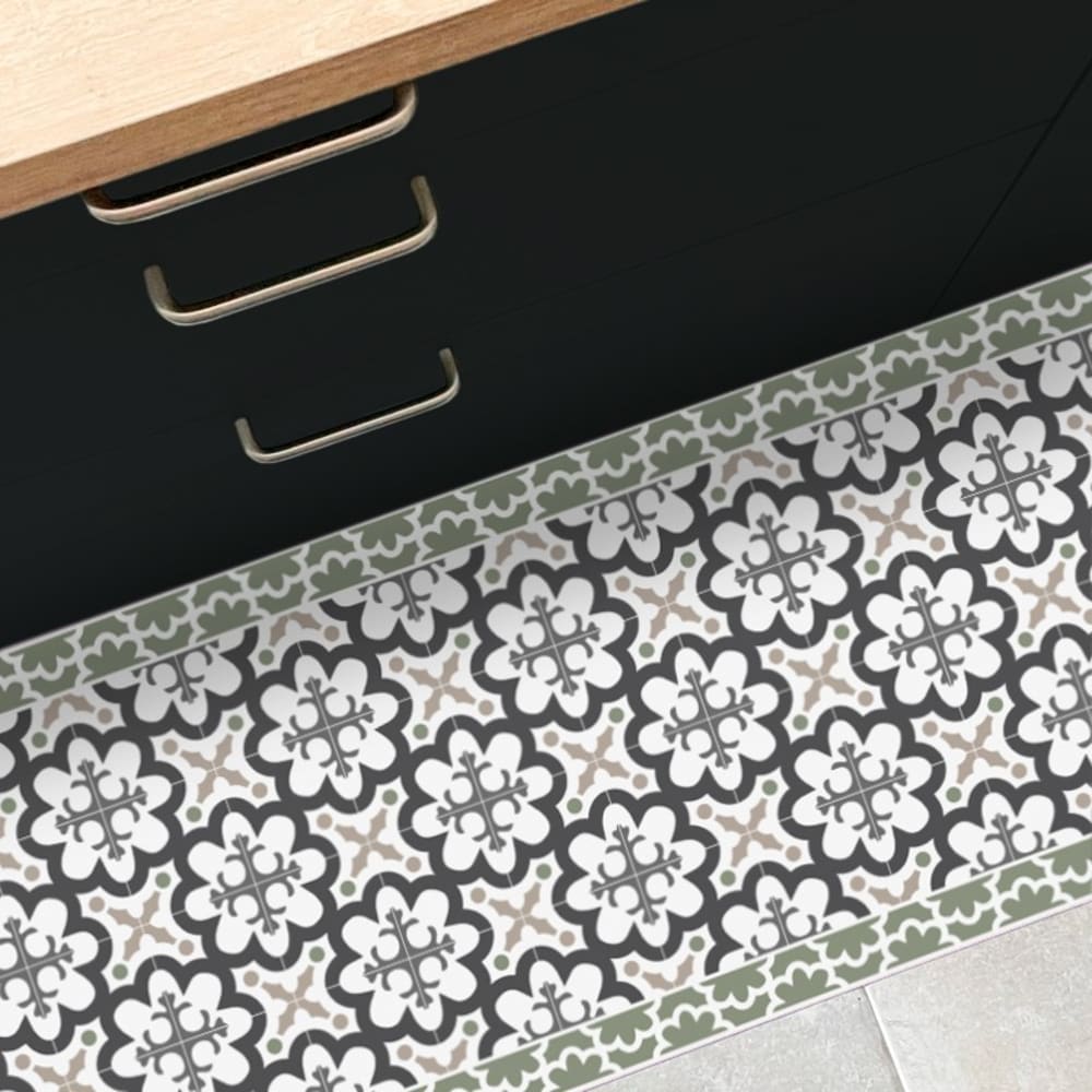 Tapis antidérapant - vinyle - int./ext. - Vert - 120x200cm