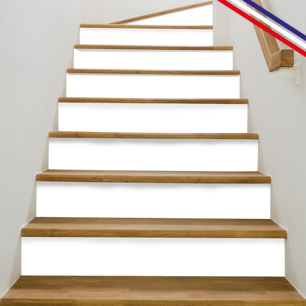 99Déco 5 selbstklebende PVC-Setzstufen - 18x100 cm - Mehrfarbig - 99DECO style modern Weiß Pvc - Polyvinlychlorid