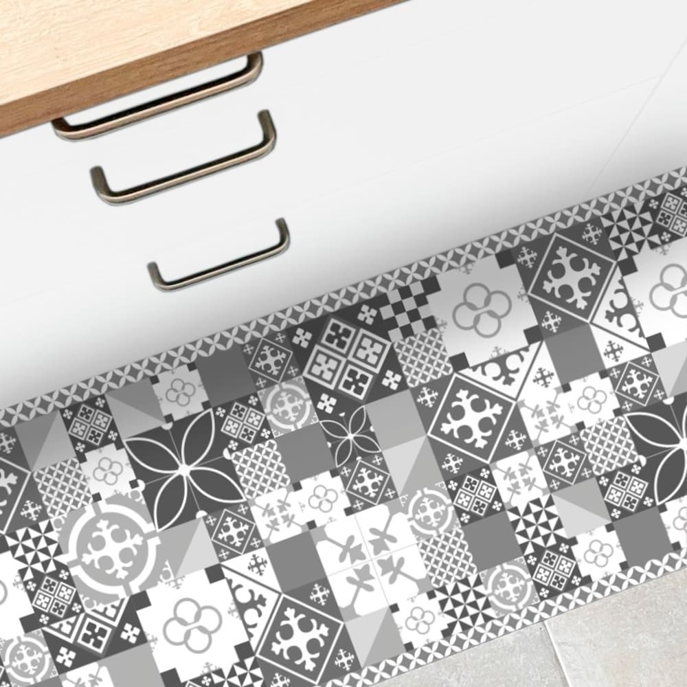 Tapis antidérapant - vinyle - int./ext. - Gris - 120x200cm