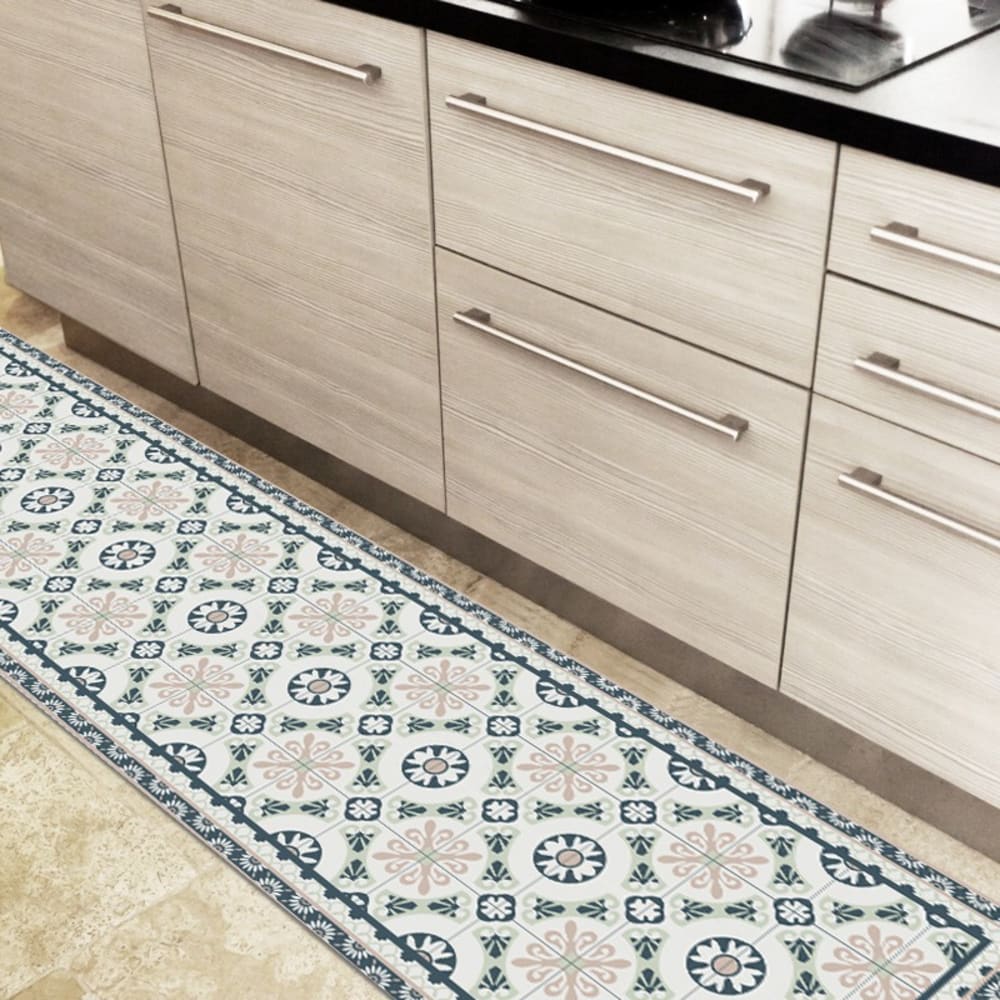 Tapis antidérapant - vinyle - int./ext. - Bleu - 120x200cm