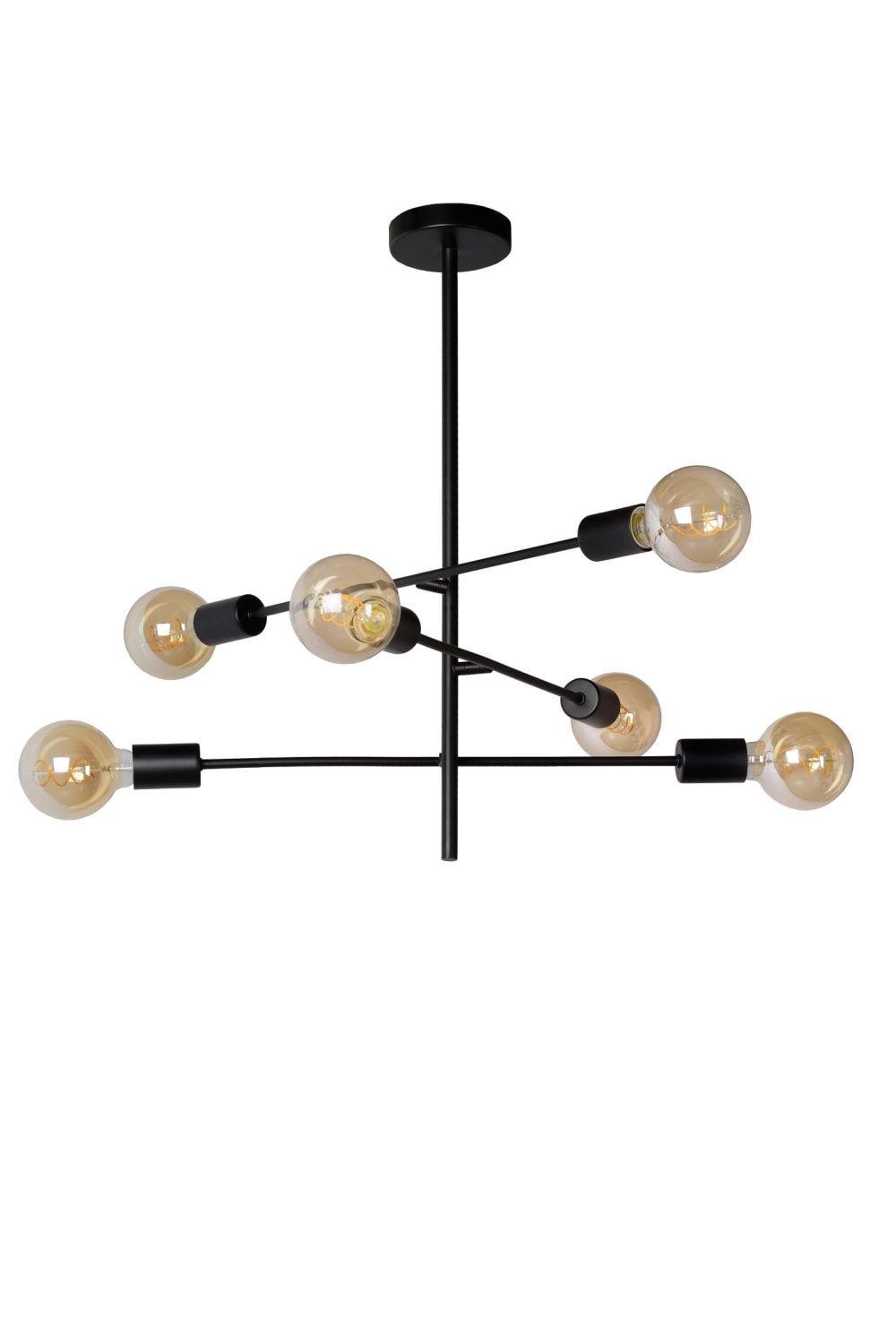Deckenleuchte aus Metall 6xE27, schwarz - Maisons Du Monde