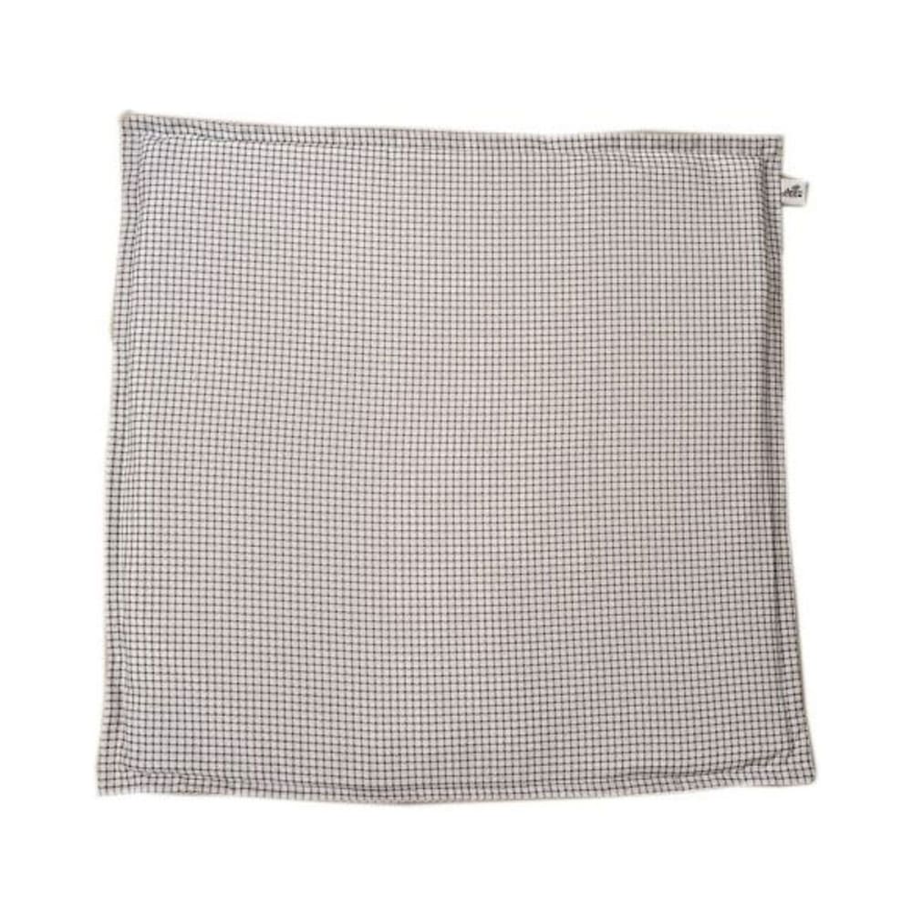 Coussin carré en coton imprimé quadrillé 45 x 45 cm