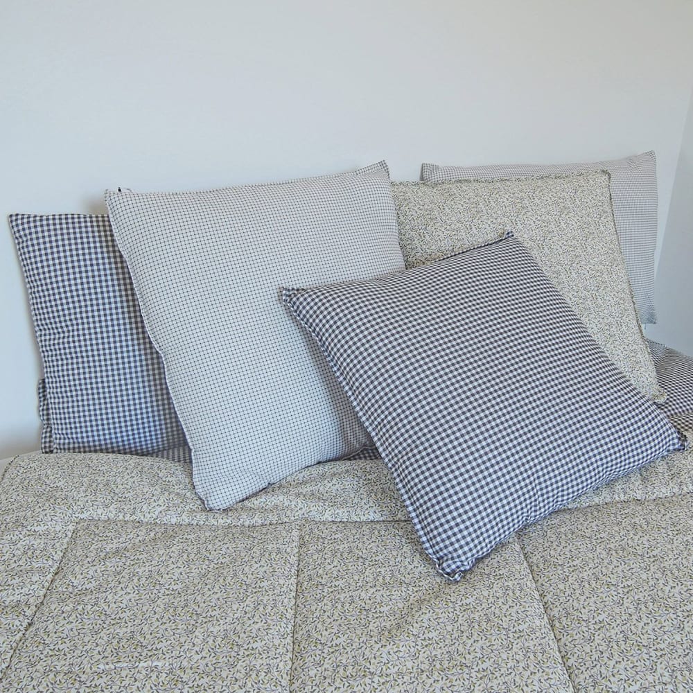 Coussin rectangulaire coton imprimé Noir - Maisons du Monde