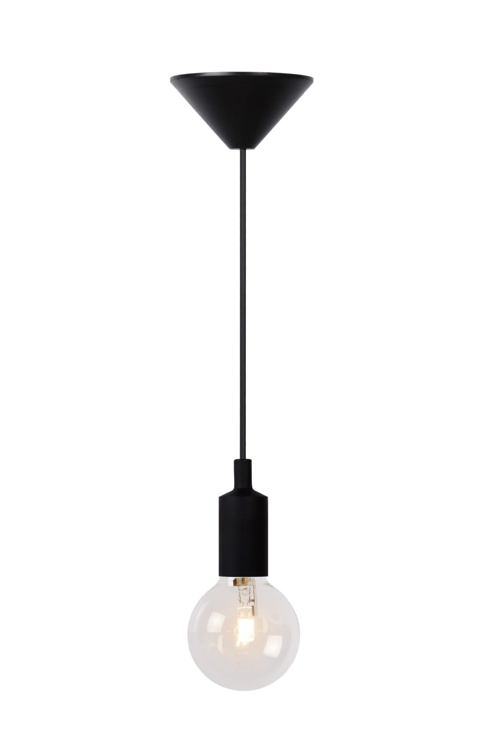 Lámpara colgante de pvc 1xe27, negro