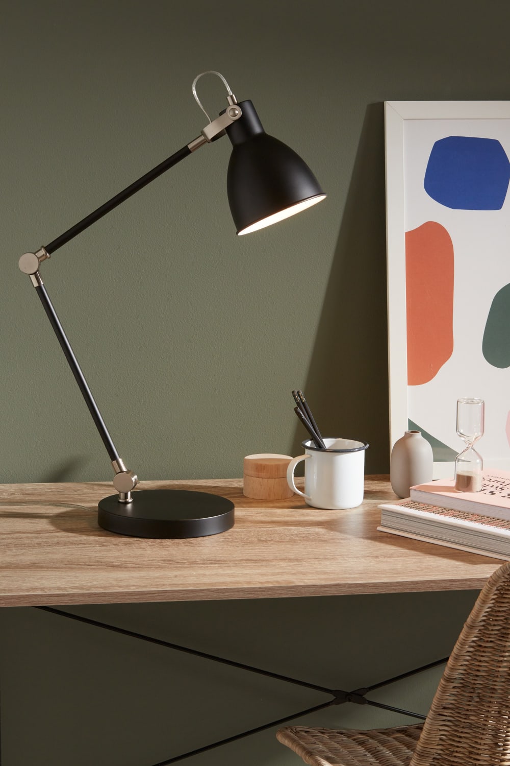 Lampe de bureau 1xE27 noir — vue 3
