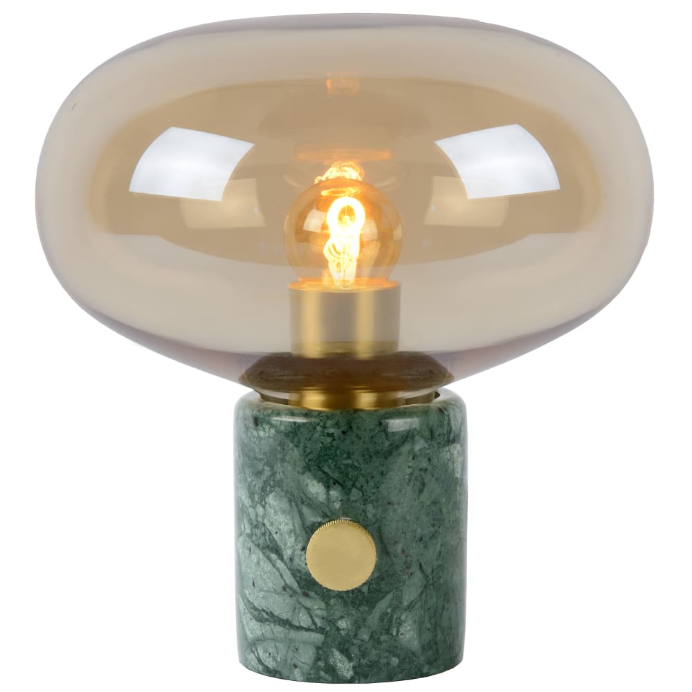 Lucide Lampe de table en marble ambre style vintage Vert Marbre