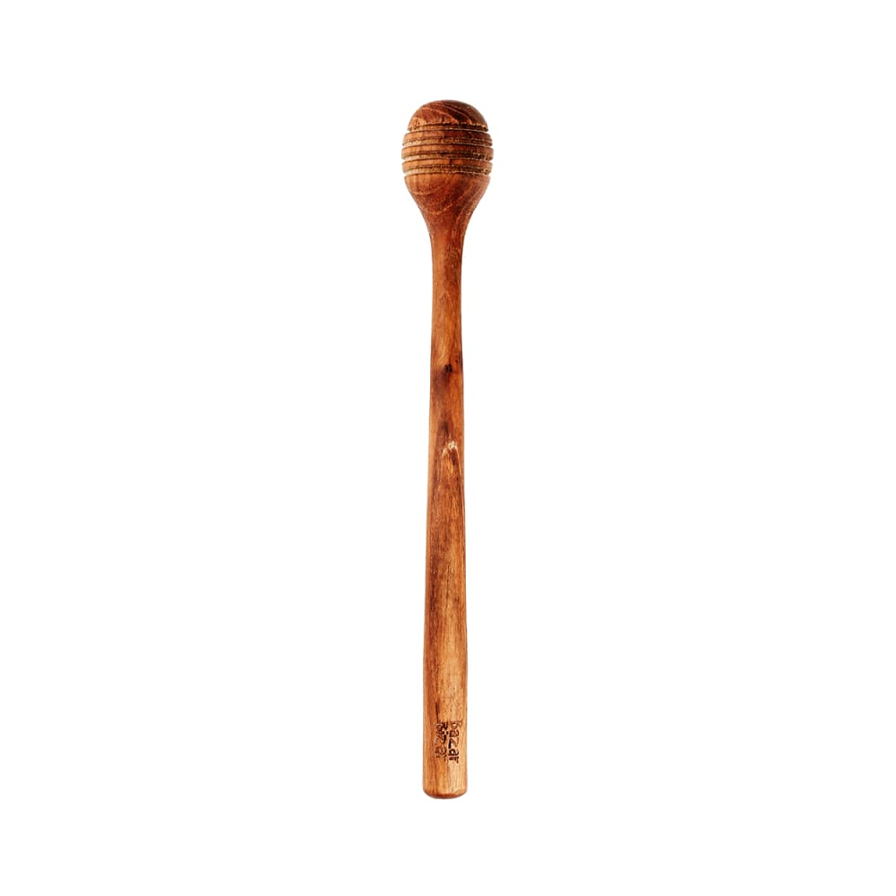 Rouleau à miel bois de teck marron 19x2x1,2cm