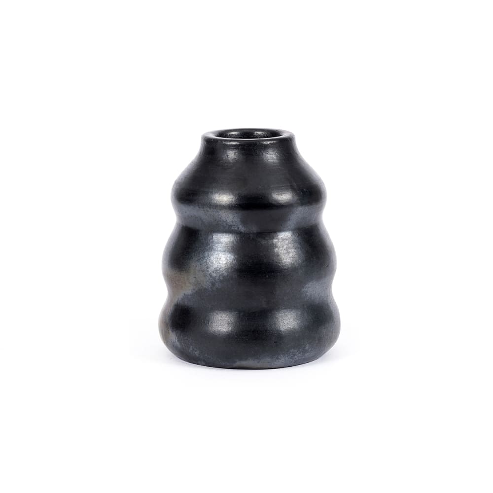 Bazar Bizar Vase aus terrakotta in schwarz, 13x6x17cm style seaside - -