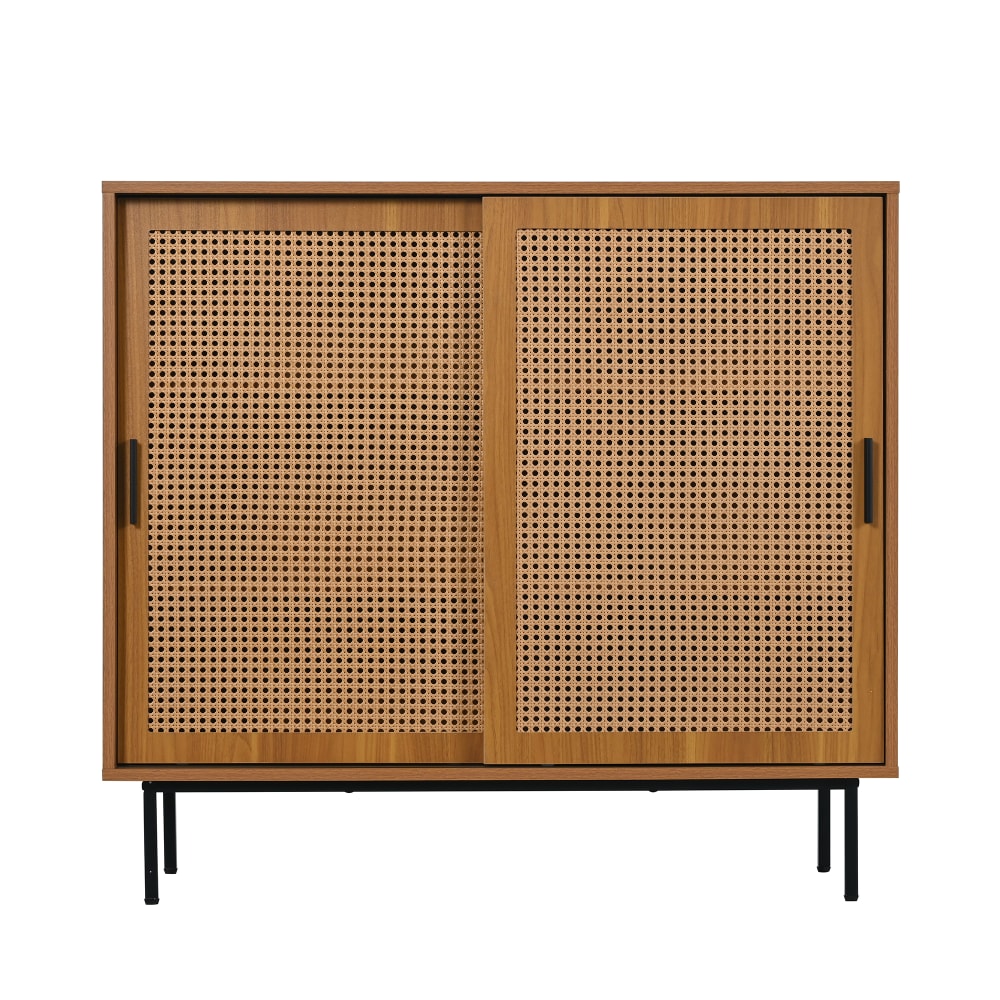 Urban Meuble Aufbewahrungsschrank aus Holz mit Rohrtür style industrial Braun Spanplatte