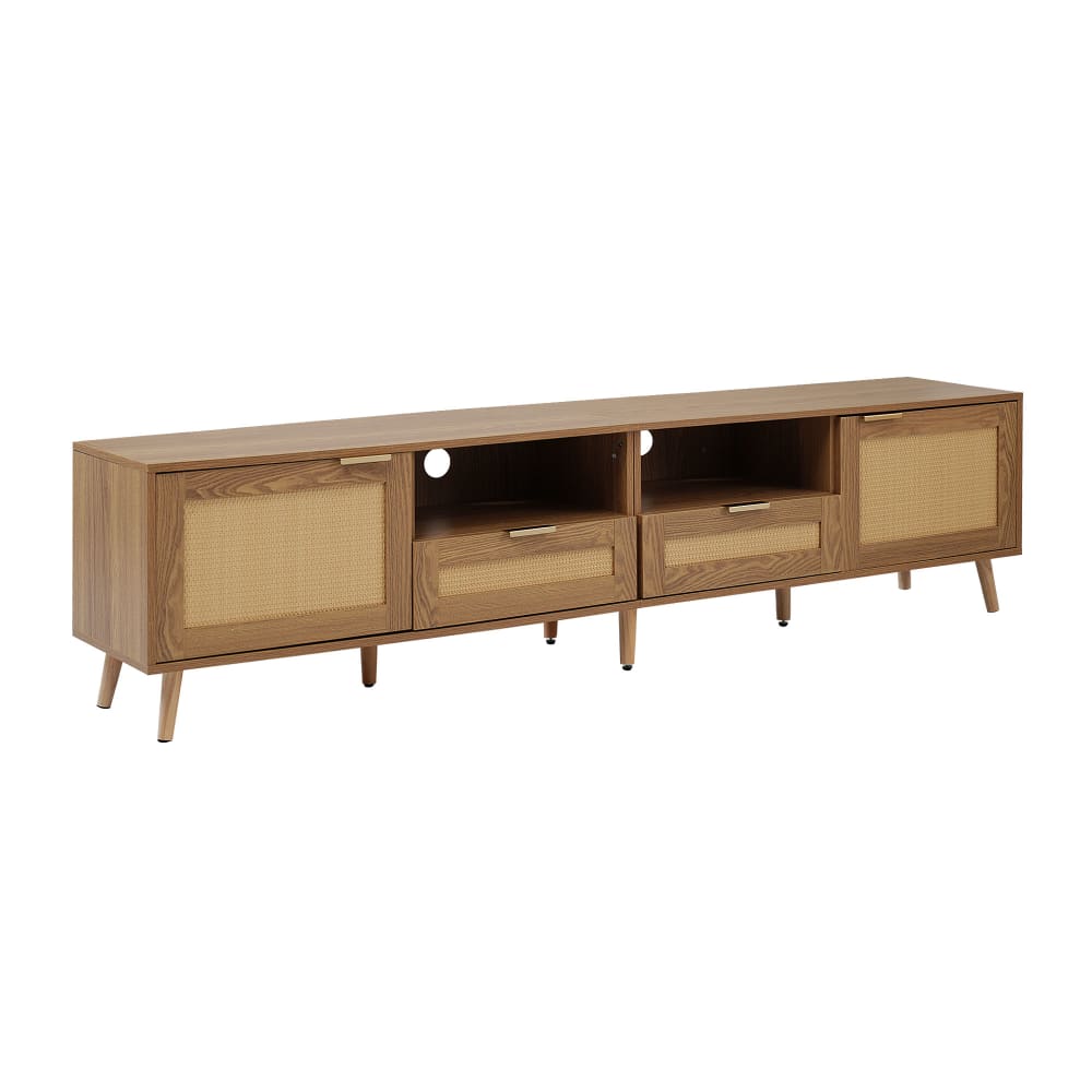 Console en bois avec cannage  Élégance naturelle et charme