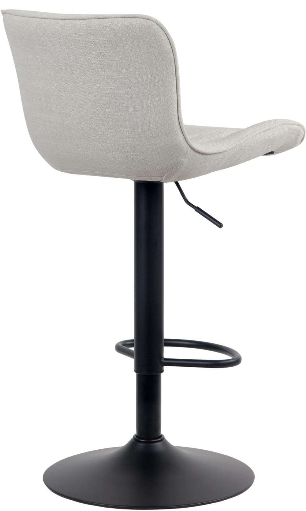 Lot de 2 tabourets de bar ajustables en tissu Crème