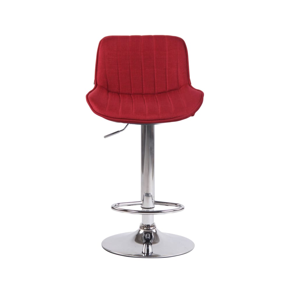 2er set Barhocker höhenverstellbar aus Stoff rot - Maisons Du