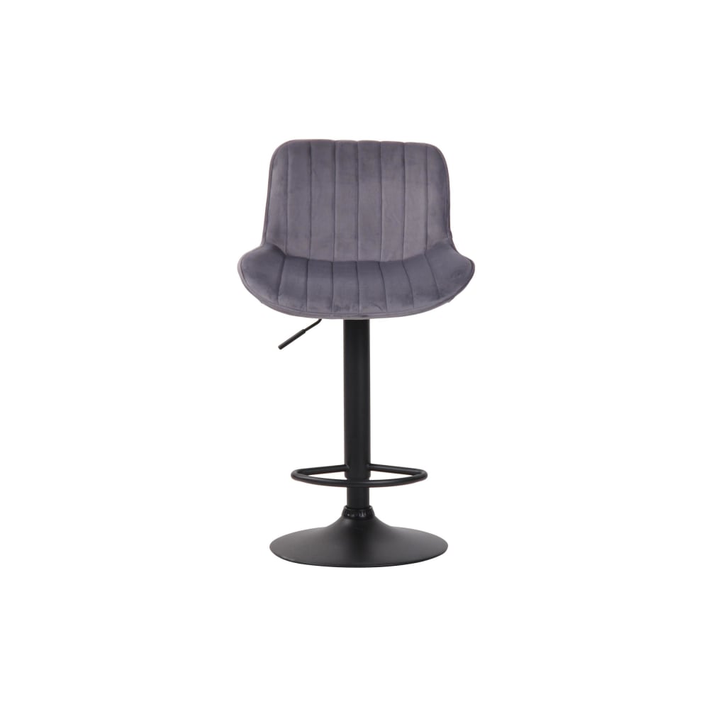 Lot de 2 tabourets de bar réglables en velours Gris foncé - Maisons du Monde