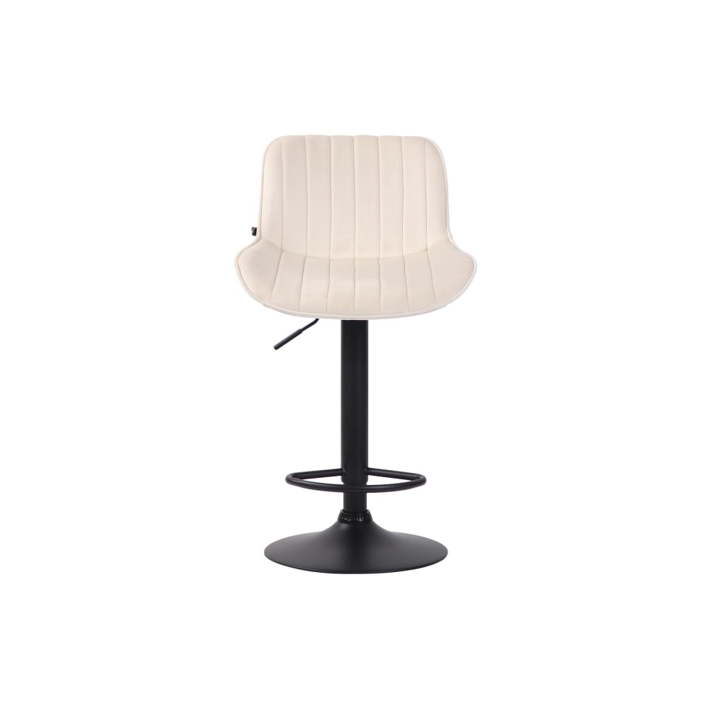 Set di 2 sgabelli da bar regolabili in Velluto Colore crema - CLP