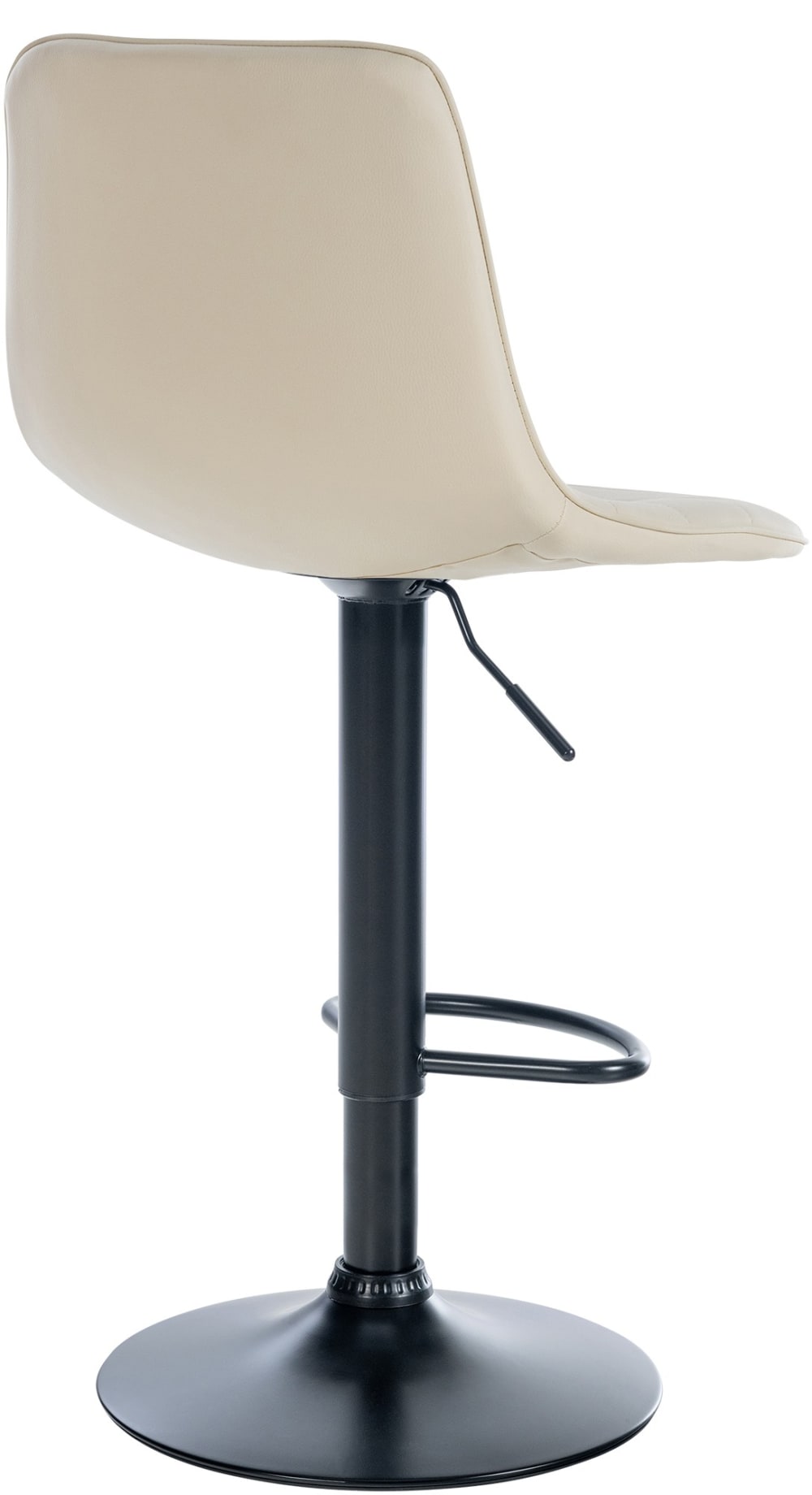 Tabouret de bar ajustable pivotant en pvc et synthetique Crème - Maisons du Monde