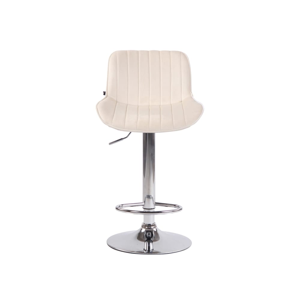 Lot de 2 tabourets de bar réglables en velours Crème - Maisons du Monde