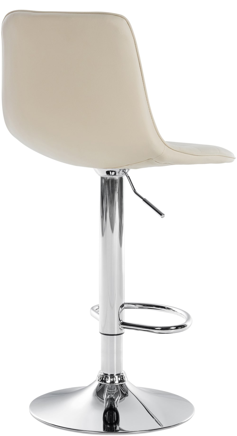 Sgabello da bar regolabile in Finta pelle (PVC) Colore crema -