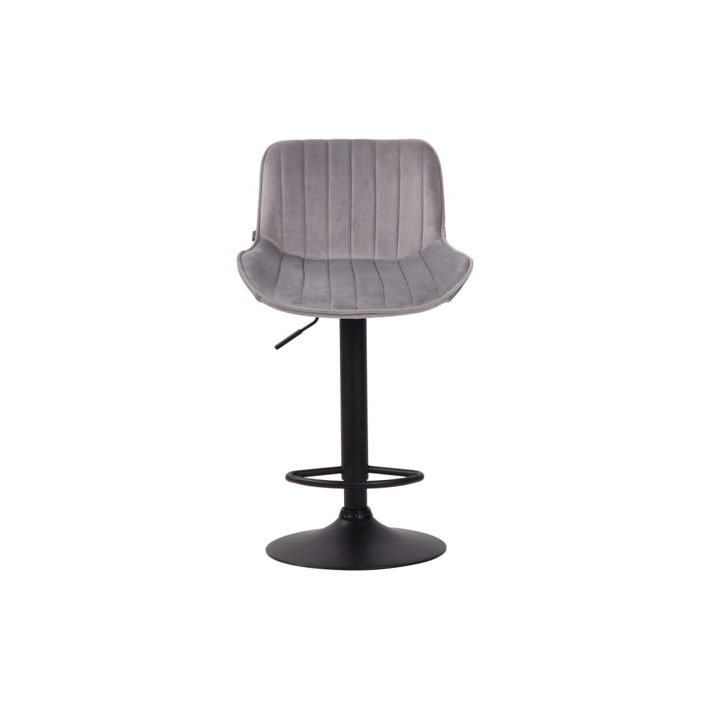 Set di 2 sgabelli da bar regolabili in Velluto Colore grigio -