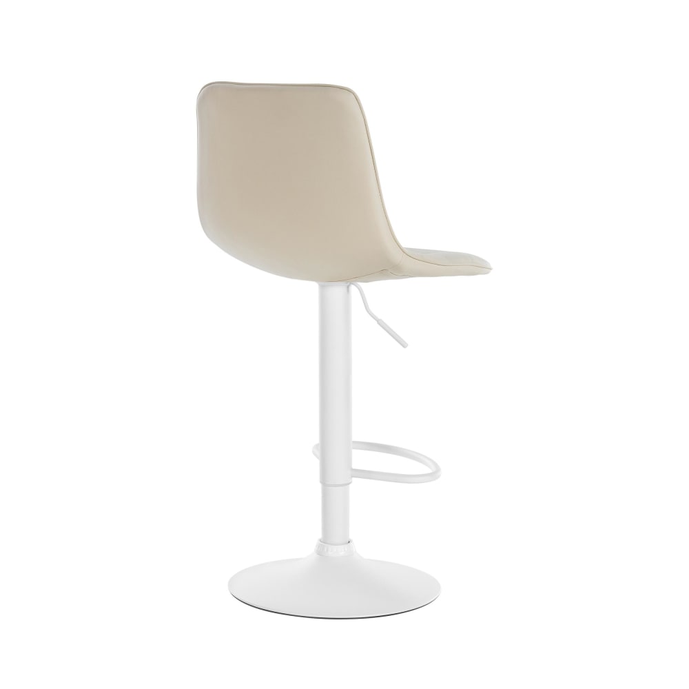 Sgabello da bar regolabile in Finta pelle (PVC) Colore crema -
