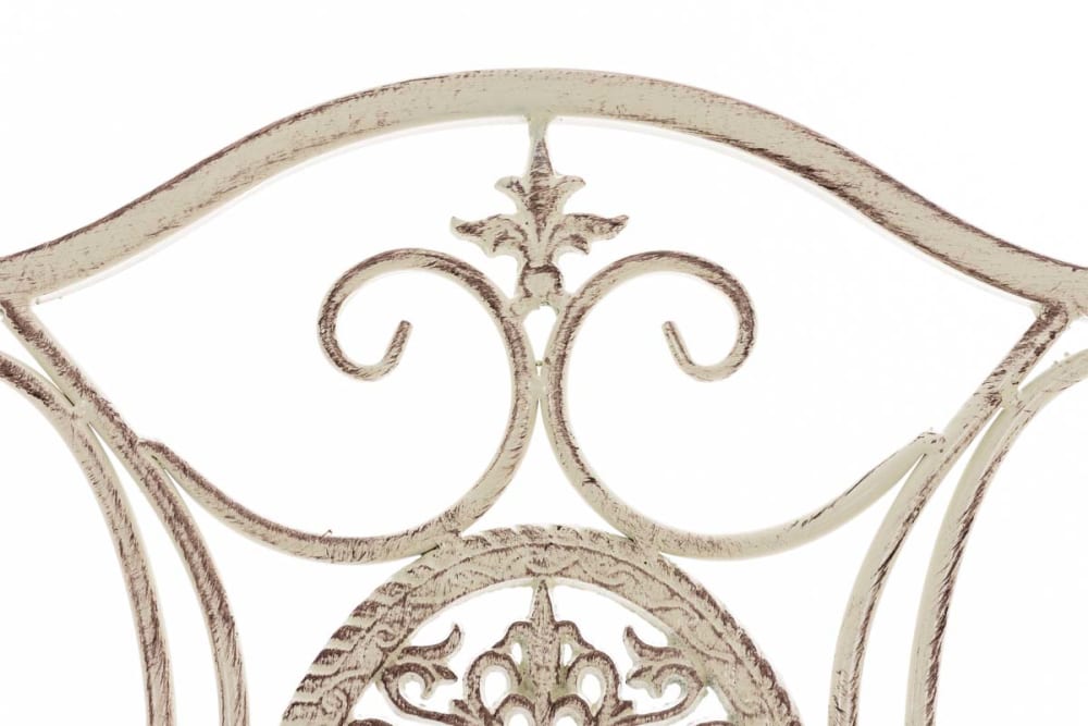 Chaise de jardin pliable en métal Crème antique