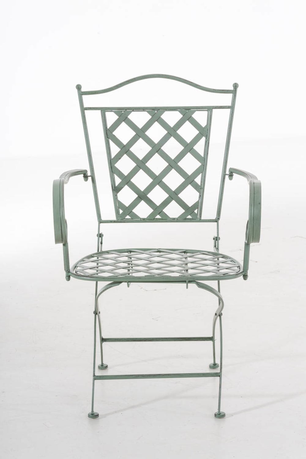 Chaise de jardin avec accoudoirs en métal Vert antique - Maisons du Monde