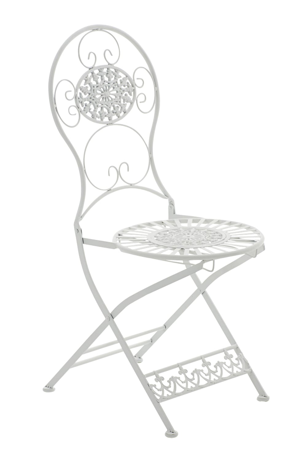 Silla de exterior plegable en Metal Blanco